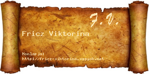 Fricz Viktorina névjegykártya